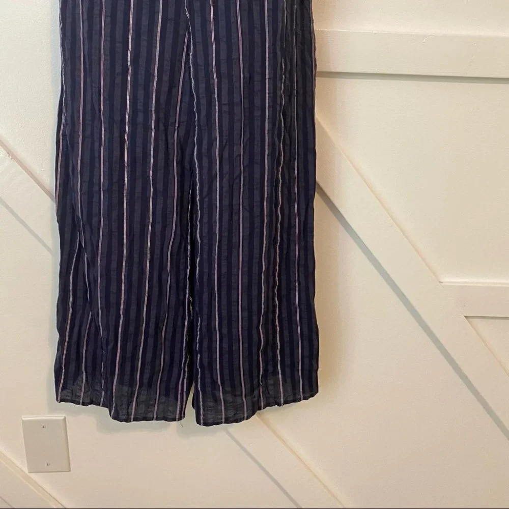 The Fifth Label Striped Wide Leg Wrap Jumpsuit S